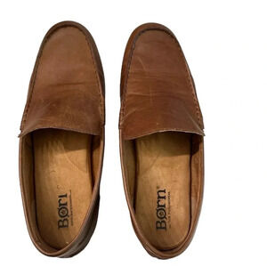 Born Brompton Men’s Brown Leather Slip-On Loafer Shoes Size 11.5 M GUC